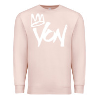 Pale Pink KING VON MERCH Premium Sweatshirt - linhVisuals