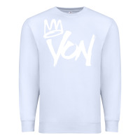 White KING VON MERCH Premium Sweatshirt - linhVisuals
