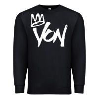 Black KING VON MERCH Premium Sweatshirt - linhVisuals