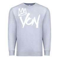 Heather Grey KING VON MERCH Premium Sweatshirt - linhVisuals