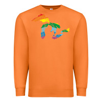 Carrot all michigan great lakes rainbow colors Premium Sweatshirt - linhVisuals
