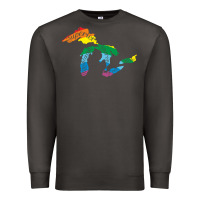 Smoke all michigan great lakes rainbow colors Premium Sweatshirt - linhVisuals