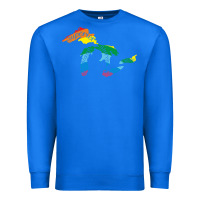 True Royal all michigan great lakes rainbow colors Premium Sweatshirt - linhVisuals