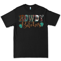 Black Howdy bitches mother's day Premium Tee - HowdyJamesFarm