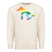 Sandshell all michigan great lakes rainbow colors Premium Sweatshirt - linhVisuals