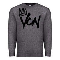 Charcoal Heather KING VON Premium Sweatshirt - linhVisuals