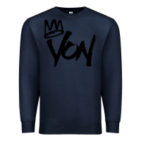 Navy KING VON Premium Sweatshirt - linhVisuals