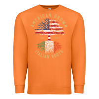 Carrot american grown italian roots italy flag vintage tree Premium Sweatshirt - linhVisuals