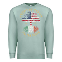 Seafoam american grown italian roots italy flag vintage tree Premium Sweatshirt - linhVisuals
