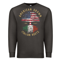Smoke american grown italian roots italy flag vintage tree Premium Sweatshirt - linhVisuals