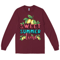 Burgundy sweet summer time lemonade Long Sleeve Tee - BundleAndBundleShop