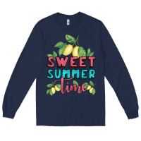 Navy sweet summer time lemonade Long Sleeve Tee - BundleAndBundleShop