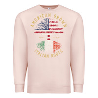 Pale Pink american grown italian roots italy flag vintage tree Premium Sweatshirt - linhVisuals