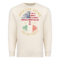Sandshell american grown italian roots italy flag vintage tree Premium Sweatshirt - linhVisuals