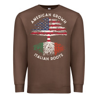 Chestnut american grown italian roots usa italy flag tree Premium Sweatshirt - linhVisuals