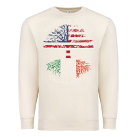 Sandshell american grown italian roots usa italy flag tree Premium Sweatshirt - linhVisuals