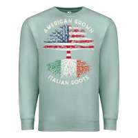 Seafoam american grown italian roots usa italy flag tree Premium Sweatshirt - linhVisuals