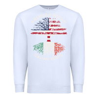 White american grown italian roots usa italy flag tree Premium Sweatshirt - linhVisuals