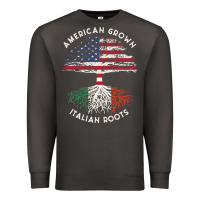 Smoke american grown italian roots usa italy flag tree Premium Sweatshirt - linhVisuals