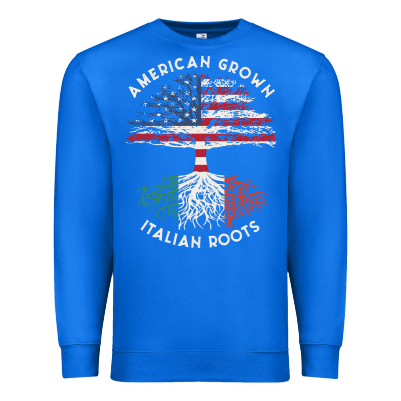 American Grown Italian Roots Usa Italy Flag Tree Premium Sweatshirt by linhVisuals | Teevron