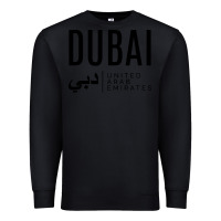 Black dubai united arab emirates Premium Sweatshirt - linhVisuals