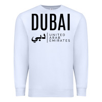 White dubai united arab emirates Premium Sweatshirt - linhVisuals