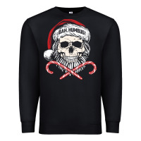 Black bah humbug skull santa hat christmas funny quote Premium Sweatshirt - linhVisuals
