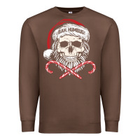 Chestnut bah humbug skull santa hat christmas funny quote Premium Sweatshirt - linhVisuals