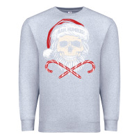 Heather Grey bah humbug skull santa hat christmas funny quote Premium Sweatshirt - linhVisuals