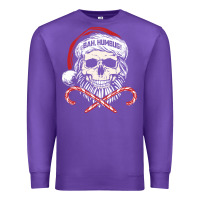 Purple bah humbug skull santa hat christmas funny quote Premium Sweatshirt - linhVisuals