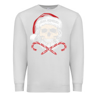 Dove Grey bah humbug skull santa hat christmas funny quote Premium Sweatshirt - linhVisuals