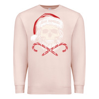 Pale Pink bah humbug skull santa hat christmas funny quote Premium Sweatshirt - linhVisuals