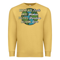 Antique Gold birthplace earth race human politics freedom religion love equality al Premium Sweatshirt - linhVisuals