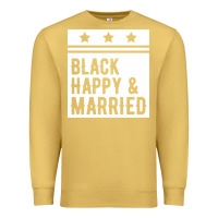 Antique Gold black happy & married funny wedding gifts Premium Sweatshirt - linhVisuals