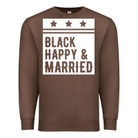Chestnut black happy & married funny wedding gifts Premium Sweatshirt - linhVisuals