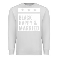 Dove Grey black happy & married funny wedding gifts Premium Sweatshirt - linhVisuals