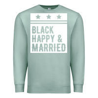 Seafoam black happy & married funny wedding gifts Premium Sweatshirt - linhVisuals