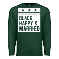 Sports Green black happy & married funny wedding gifts Premium Sweatshirt - linhVisuals