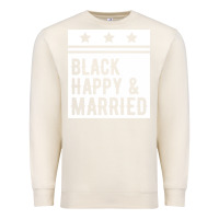 Sandshell black happy & married funny wedding gifts Premium Sweatshirt - linhVisuals