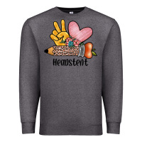 Charcoal Heather peace love headstent Premium Sweatshirt - JahusDesignShop