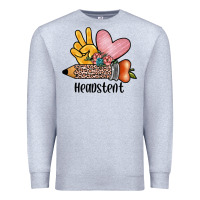 Heather Grey peace love headstent Premium Sweatshirt - JahusDesignShop