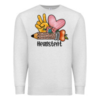 Oatmeal Heather peace love headstent Premium Sweatshirt - JahusDesignShop