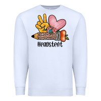 White peace love headstent Premium Sweatshirt - JahusDesignShop