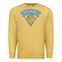 Antique Gold faded style suomi finland lion design Premium Sweatshirt - linhVisuals