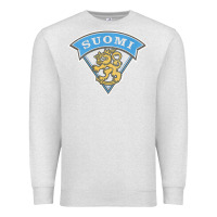 Oatmeal Heather faded style suomi finland lion design Premium Sweatshirt - linhVisuals