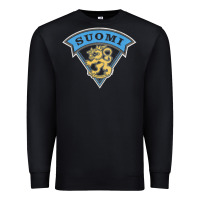 Black faded style suomi finland lion design Premium Sweatshirt - linhVisuals