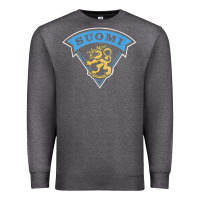 Charcoal Heather faded style suomi finland lion design Premium Sweatshirt - linhVisuals