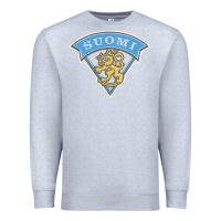 Heather Grey faded style suomi finland lion design Premium Sweatshirt - linhVisuals