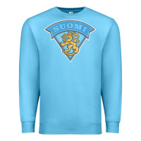 Ocean Blue faded style suomi finland lion design Premium Sweatshirt - linhVisuals