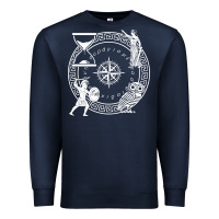 Navy the four stoic virtues   stoicism Premium Sweatshirt - linhVisuals